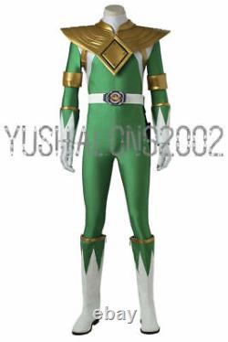 Mighty Morphin Power Rangers ZYURANGER Tommy Green Cosplay Costume Jumpsuit
