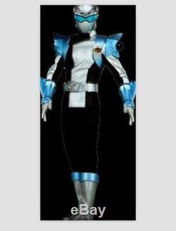 Mighty Morphin Power Rangers silver buster cosplay costume AND cosplay boots