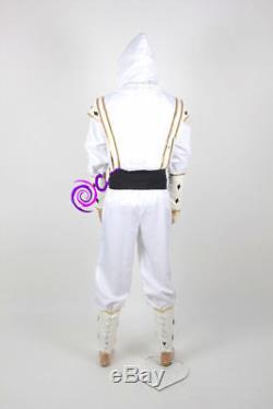 Mighty Morphin Power Rangers white Ninjetti Ranger Cosplay Costume FF. 2016