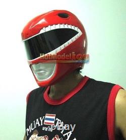 Mighty Morphin Power Red Rangers Helmet Cosplay Jason Costume Tyrannosaurus