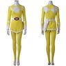 Mighty Morphin Power Yellow Tiger Ranger Cosplay Costume Handmade