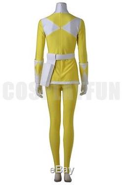 Mighty Morphin Power Yellow Tiger Ranger Cosplay Costume Handmade