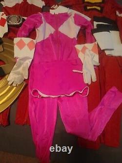 Mighty Morphin RED PINK 1 red turbo Power Rangers Cosplay suit age 3 to 4