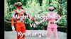 Mighty Morphin Vs Kyuranger Pink Ranger And Shishi Red Costume