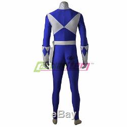 Mighty morphin power rangers cosplay blue ranger cosplay costume custom made