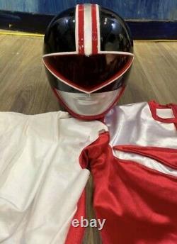 Mirai Sentai Timeranger, Time Red Helmet Gloves Belt Boot Suit Cosplay 2000