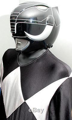 NEW Aniki Cosplay Power Rangers Black Ranger Helmet with costume accessories