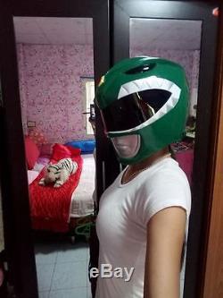 NEW Green Mighty Morphin Power Rangers Helmet Costume Adult cosplay Fancy Hero