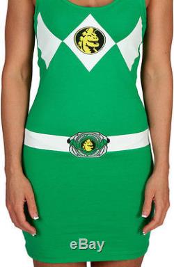 NWOT Mighty Morphin Power Rangers Cosplay Costume Tunic Tank Dress GREEN XL