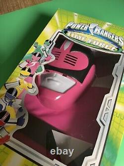 New Saban's Power Ranger Costume Pink Time Force Cosplay Child Med (8-12)