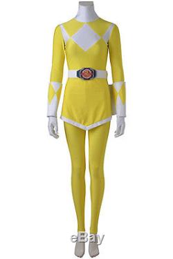 New Zyuranger Boy Tiger Ranger Costume Power Rangers Cosplay Yellow Jumpsuit