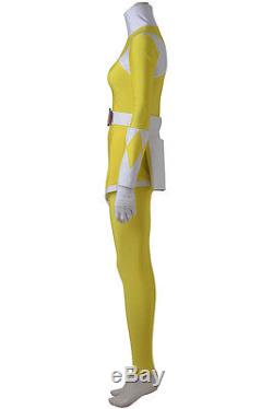New Zyuranger Boy Tiger Ranger Costume Power Rangers Cosplay Yellow Jumpsuit