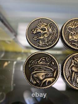 Ninja Ninjetti 6 set Weathered Power Coins made for Legacy Morpher Prop Cosplay