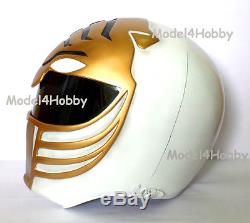 Outside Cliplock! Cosplay! Mighty Morphin Power Rangers WHITE 1/1 Scale Helmet