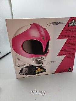 PINK RANGER HELMET wearable Power Rangers Lightning Hasbro MMPR with Display stand