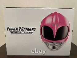 PINK RANGER HELMET wearable Power Rangers Lightning Hasbro MMPR with Display stand