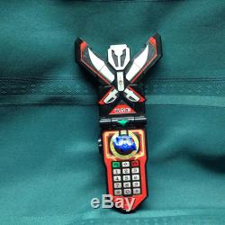POWER RANGERS RED RANGER COSPLAY LOT 2 MASKS ELECTRONIC SWORD AND PHONE WITH KEY