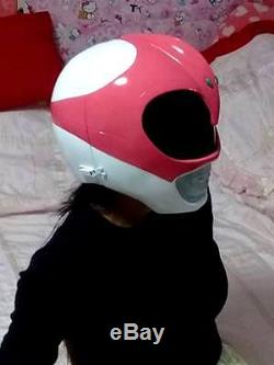 Pink Helmet Power Rangers Costume Adult Cosplay Mighty Morphin Fancy Hero Japen
