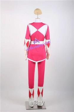 Pink Power Rangers Pink Ranger Cosplay Costume whole set include boots cover