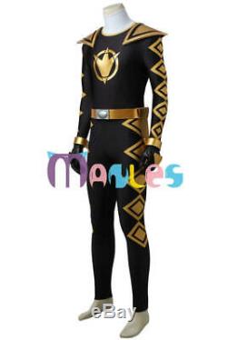 Power Ranger Dino Thunder Black Abare With Boots Cosplay Costume 4012