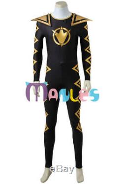Power Ranger Dino Thunder Black Abare With Boots Cosplay Costume 4012