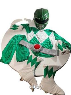 Power Ranger Green Cosplay Costume Big Head Cosplay Handmade VTG