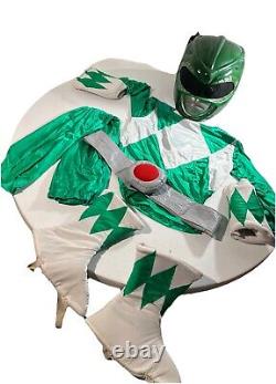 Power Ranger Green Cosplay Costume Big Head Cosplay Handmade VTG