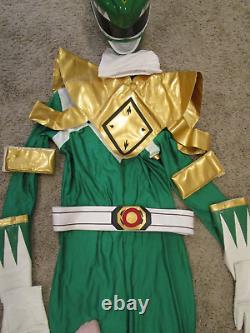 Power Ranger Green Costume Superhero Cosplay ZYURANGER Size Small Medium Dino