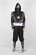 Power Rangers Black Ninjetti Ranger Cosplay Costume include gloves and coin prop