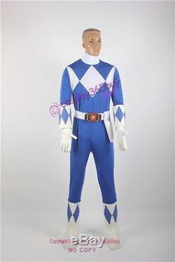 Power Rangers Blue Ranger Cosplay Costume include belt and buckle