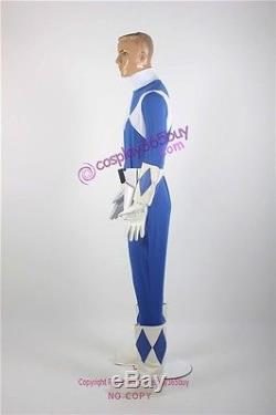 Power Rangers Blue Ranger Cosplay Costume include belt and buckle