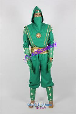 Power Rangers Cosplay Green Ninjetti NinjaRanger Cosplay Costume incl chest coin