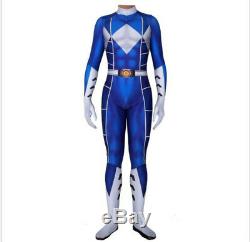 Power Rangers Cosplay Jumpsuits Blue Green Suit Tight Men Party Costume Perform
