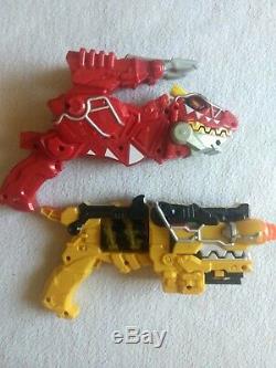Power Rangers Deluxe Dino Charge Morpher yellow Blaster & Red T-Rex Gun, cosplay