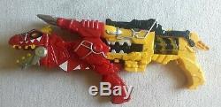 Power Rangers Deluxe Dino Charge Morpher yellow Blaster & Red T-Rex Gun, cosplay