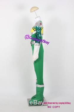Power Rangers Dino Charge Kyoryuger Green Ranger Cosplay Costume incl. Boot cover
