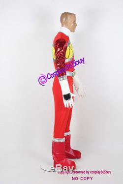 Power Rangers Dino Charge Kyoryuger Red Ranger Cosplay Costume incl. Boots covers