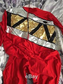 Power Rangers Dino Charge Red Kyoryuger Costume Cosplay Lot