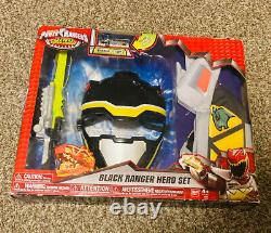 Power Rangers Dino Super Charge Black Ranger Hero Set MMPR Bandai Mask Cosplay