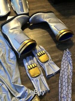 Power Rangers Dino Super Charge Silver Ranger Costume ANIKI COSPLAY