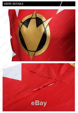 Power Rangers Dino Thunder Conner McKnight Cosplay Red Ranger Costume Outfits