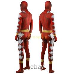 Power Rangers Dino Thunder Costume Red Ranger Cosplay Bodysuit