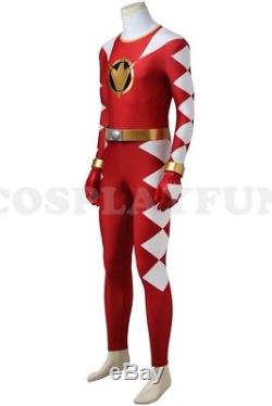 Power Rangers Dino Thunder Red Dino Ranger Conner McKnight Cosplay Costume