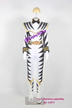 Power Rangers Dino Thunder White Dino Ranger Cosplay Costume incl. Boots covers
