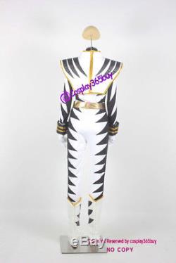 Power Rangers Dino Thunder White Dino Ranger Cosplay Costume incl. Boots covers