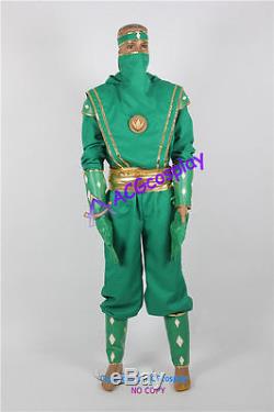Power Rangers Green Ninjetti Ninja Ranger Cosplay Costume incl gloves resin coin