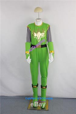 Power Rangers Green Samurai Ranger Cosplay Costume acgcosplay