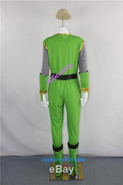 Power Rangers Green Samurai Ranger Cosplay Costume acgcosplay