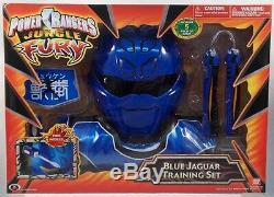 Power Rangers Jungle Fury Role Play Blue Jaguar Training Set Mask Badge (MISB)