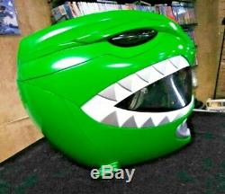 Power Rangers Legacy Green Ranger (Tommy) Cosplay Helmet withDisplay Stand (OSFM)